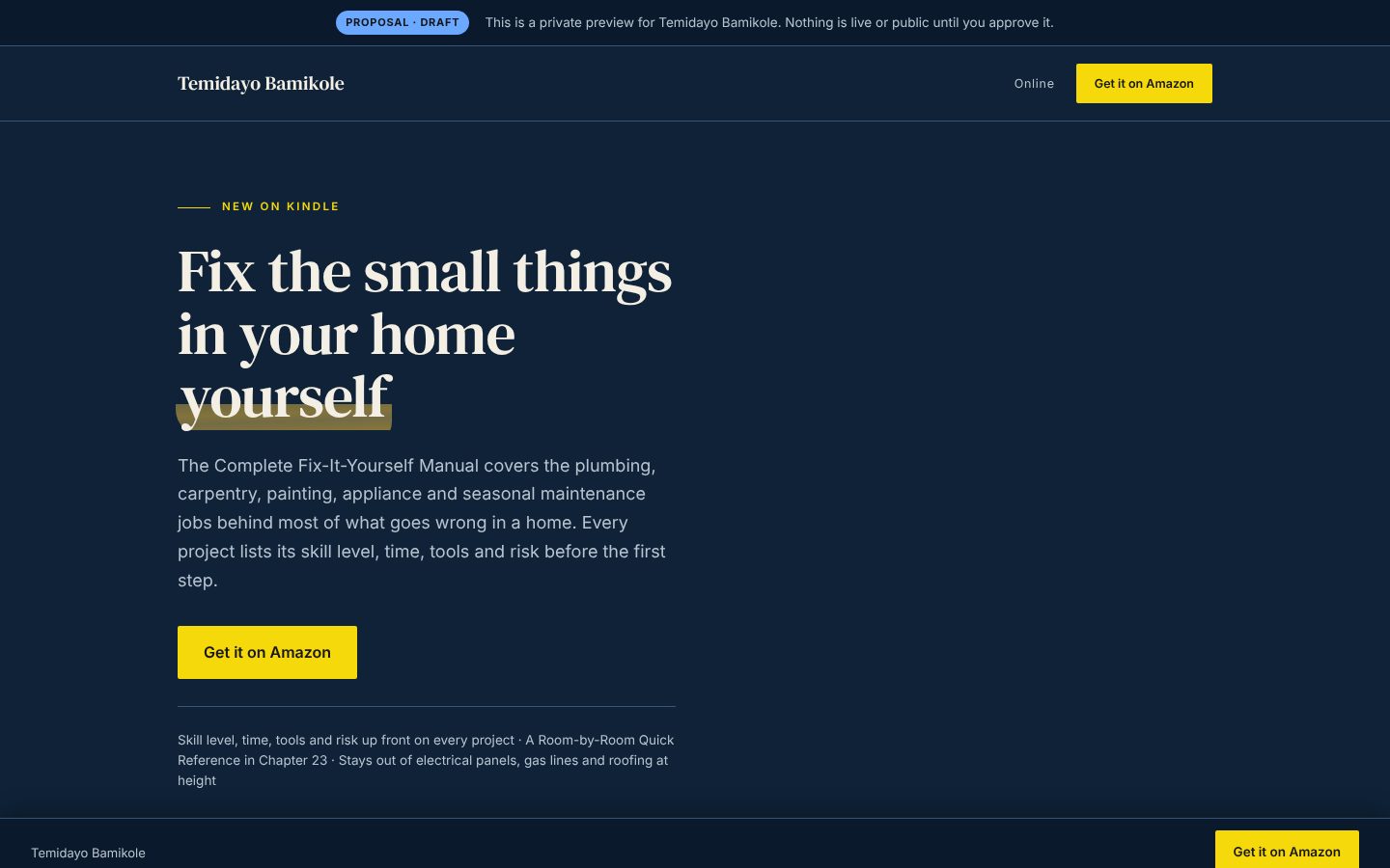 Your landing page on a computer
